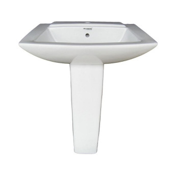 Combo of Belmonte Water Closet Ripone with Altis Pedestal Wash Basin - White