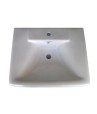 Belmonte Rectangle Shape Half Pedestal Wash Basin Aldus 22 x 18 Inch White Color