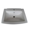 Belmonte Rectangle Shape Half Pedestal Wash Basin Altis 23 x 17 Inch White Color