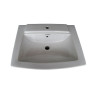 Belmonte Rectangle Shape Half Pedestal Wash Basin Altis 23 x 17 Inch White Color