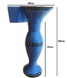Belmonte Designer Pedestal Wash Basin Dolphin 11 Color - Blue & White
