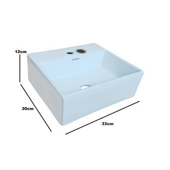 Belmonte Wall Hung cum Table Top Wash Basin Minova - White