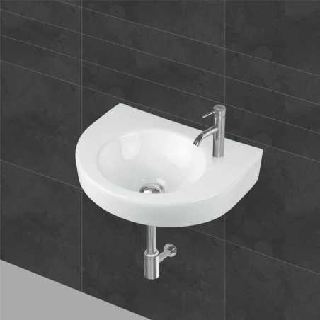 Belmonte Small Wall Hung Wash Basin for Bathroom Rado - White