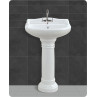 Belmonte Ceramic U Shape Pedestal Wash Basin Vinus 23 x 19 Inch White