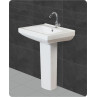 Belmonte Ceramic Rectangle Shape Pedestal Wash Basin Sofia 23 x 18 Inch White