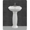 Belmonte Ceramic Pedestal Wash Basin U Shape Aishwarya 22 x 16 Inch White