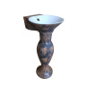 Belmonte Designer Pedestal Wash Basin Dolphin 33 Color - Brown & White