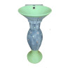 Belmonte Designer Pedestal Wash Basin Dolphin 29 Color - Grey & Green