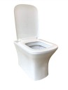 Belmonte Floor Mounted Water Closet / Western Toilet Commode / EWC Battle S Trap with Soft Close Seat Cover - White