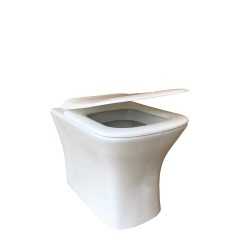 Belmonte Floor Mounted Water Closet / Western Toilet Commode / EWC Battle S Trap with Soft Close Seat Cover - Ivory