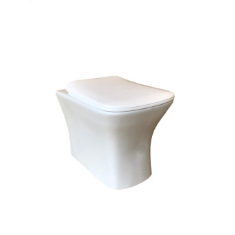 Belmonte Floor Mounted Water Closet / Western Toilet Commode / EWC Battle S Trap with Soft Close Seat Cover - Ivory