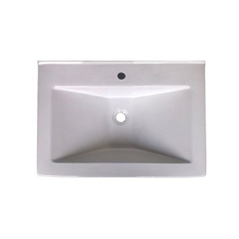 Buy Belmonte Rectangle Shape Half Pedestal Wash Basin LCD 26 x 18 I...