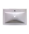 Belmonte Rectangle Shape Half Pedestal Wash Basin LCD 26 x 18 Inch White Color