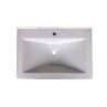 Belmonte Rectangle Shape Half Pedestal Wash Basin LCD 26 x 18 Inch White Color