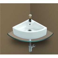 Belmonte Wall Hung / Table Top Wash Basin Delta 16 Inch X 16 Inch - White