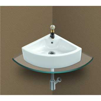 Belmonte Wall Hung / Table Top Wash Basin Delta 16 Inch X 16 Inch - White