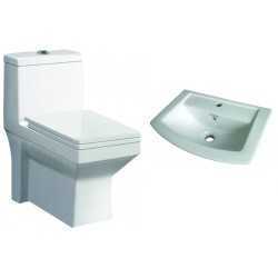 Belmonte Bathroom Toilet Commode Ripone S Trap With Wall Hung Basin Lily White
