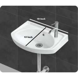 Buy Belmonte Wall Hung Wash Basin 402 - White Online in India - Var...