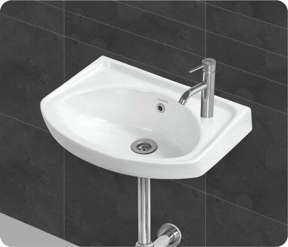 Buy Belmonte Wall Hung Wash Basin 402 - Ivory Online in India - Var...