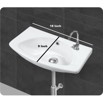 Belmonte Wall Hung Wash Basin 403 - White