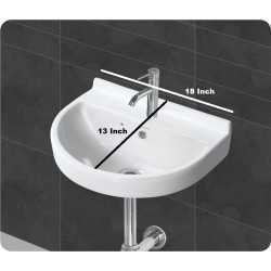 Buy Belmonte Wall Hung Wash Basin Jonca - Ivory Online in India - V...