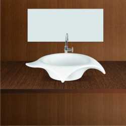 Belmonte Table Top Wash Basin Star 24 Inch X 19 Inch - Ivory