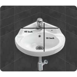 Buy Belmonte Wall Hung Wash Basin Corner - Ivory Online in India - ...