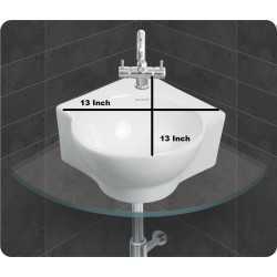 Buy Belmonte Wall Hung / Table Top Wash Basin Little - White Online...