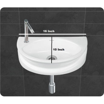 Belmonte Wall Hung Wash Basin Niko - White