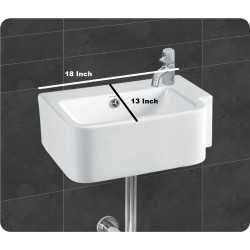 Buy Belmonte Wall Hung / Table Top Wash Basin Libra - White Online ...