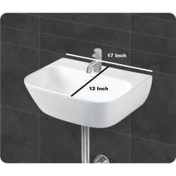Buy Belmonte Wall Hung / Table Top Wash Basin Prime - White Online ...