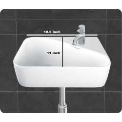 Buy Belmonte Wall Hung / Table Top Wash Basin Brio - White Online i...