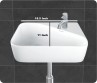 Belmonte Wall Hung / Table Top Wash Basin Brio - White