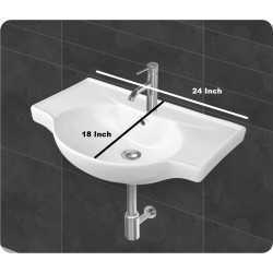 Buy Belmonte Wall Hung Wash Basin Avion - White Online in India - V...