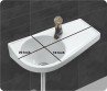 Belmonte Wall Hung Wash Basin Half Stol Platform - White