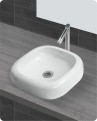 Belmonte Table Top Wash Basin Slash 16 Inch X 16 Inch - Ivory
