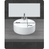 Belmonte Table Top Wash Basin Round 16 Inch X 16 Inch - White