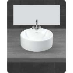 Belmonte Table Top Wash Basin Round 16 Inch X 16 Inch - Ivory