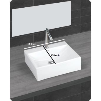 Buy Belmonte Table Top Wash Basin Casanova 18 Inch X 15 Inch - Ivor...