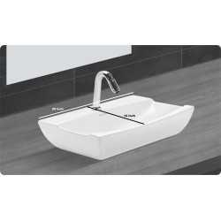 Buy Belmonte Wall Hung cum Table Top Wash Basin Cerio - White Onlin...