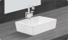 Belmonte Ceramic Table Top Wash Basin/Sink for Bathroom Glossy Finish Fusion 38cm x 48cm x 12cm White