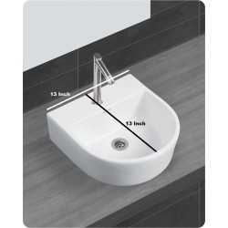 Buy Belmonte Table Top / Wall Hung Wash Basin Spa - White Online in...