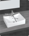 Belmonte Table Top Wash Basin Sheep 20 Inch X 17 Inch - White