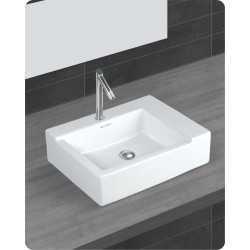 Belmonte Table Top Wash Basin Sumith 20.50 Inch X 16 Inch - Ivory