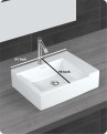 Belmonte Table Top Wash Basin Sumith 20.50 Inch X 16 Inch - Ivory