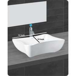 Buy Belmonte Table Top Wash Basin Gracy - Ivory Online in India - V...