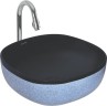 Belmonte Designer Table Top Wash Basin for Bathroom Olive Rustic Black
