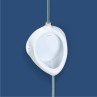 Belmonte Round Gents Urinal Pot - White Ceramic Wall Mount