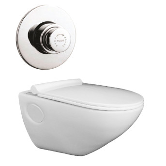 Wall Hung Commode With Flush Valve | Vardhman Ceramics