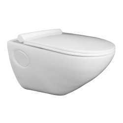 Belmonte Wall Hung Water Closet Titan With Flush Valve & Soft Close Seat Cover - White